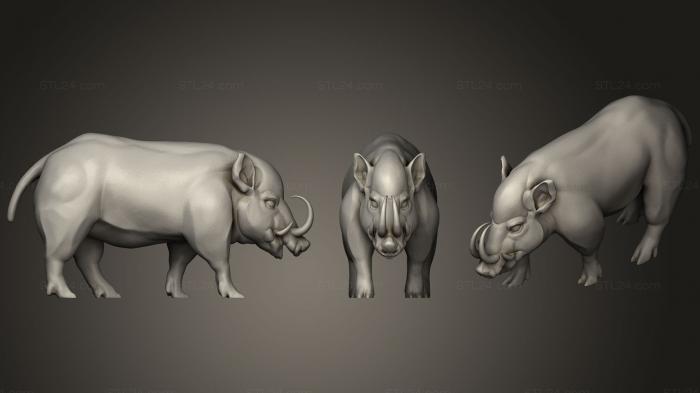 Статуэтки животных (Золотая поза Бабирусы, STKJ_1018) 3D модель для ЧПУ станка
